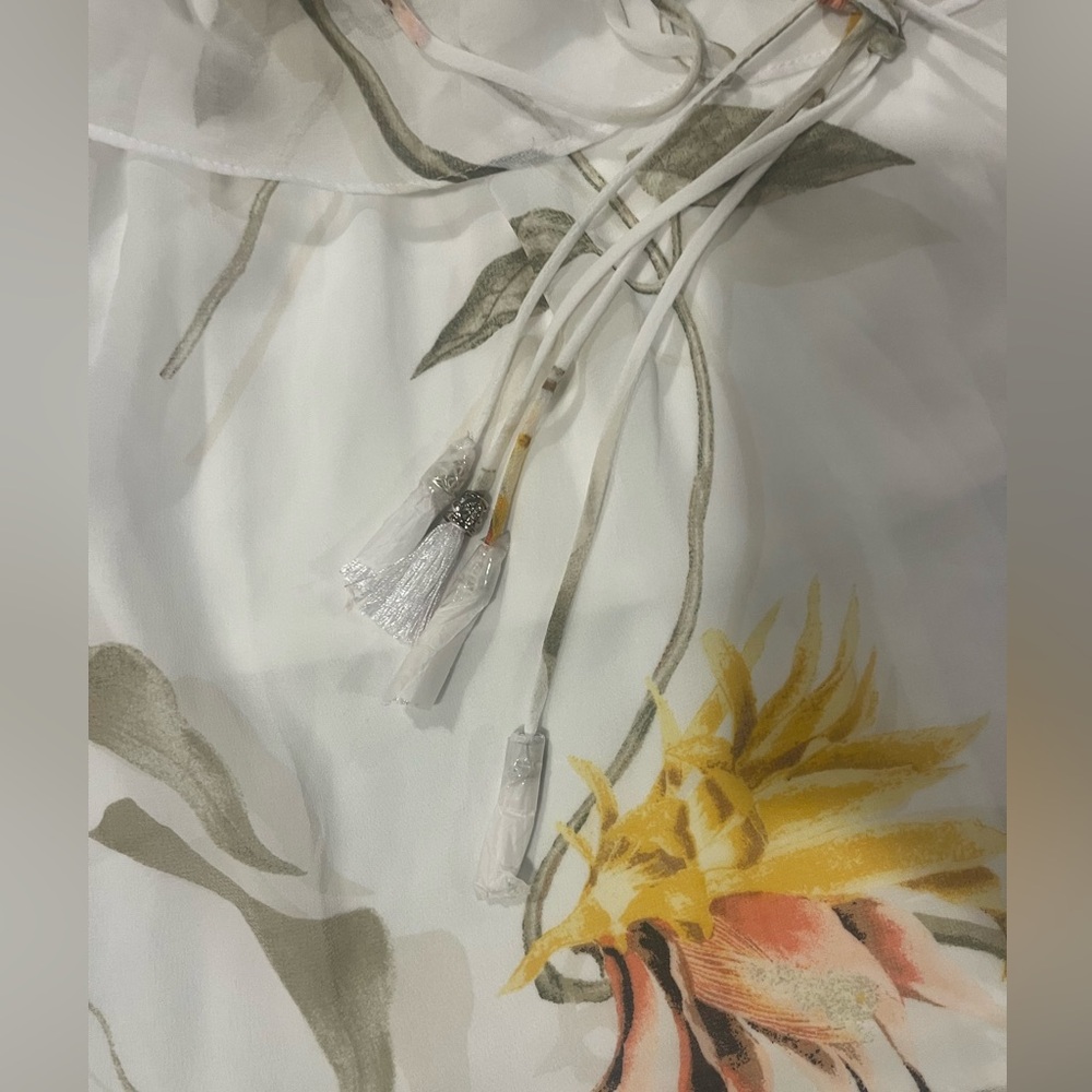 NEW White House Black Market Floral Maxi Tiered Strapless Dress Small - Picture 4 of 8